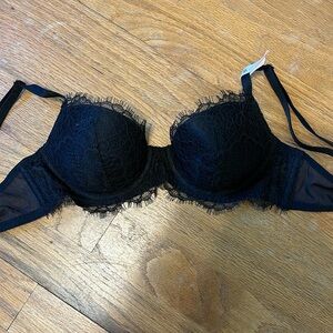 Dream Angels lined demi bra black lace balconette 32B